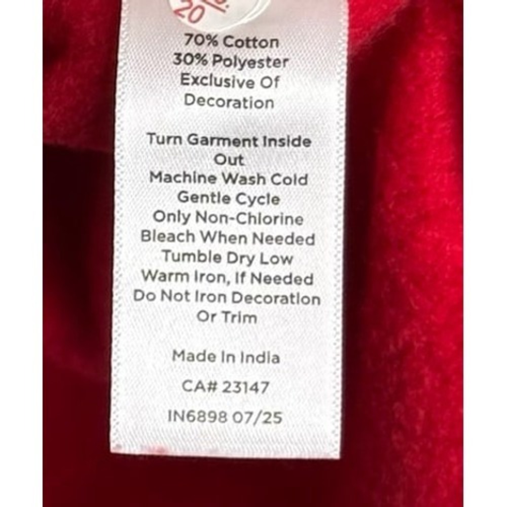 NWT Talbots Soiree Embellished Sweatshirt Red Rhinestone Plus Sz 1X Cozy Holiday - Picture 10 of 12